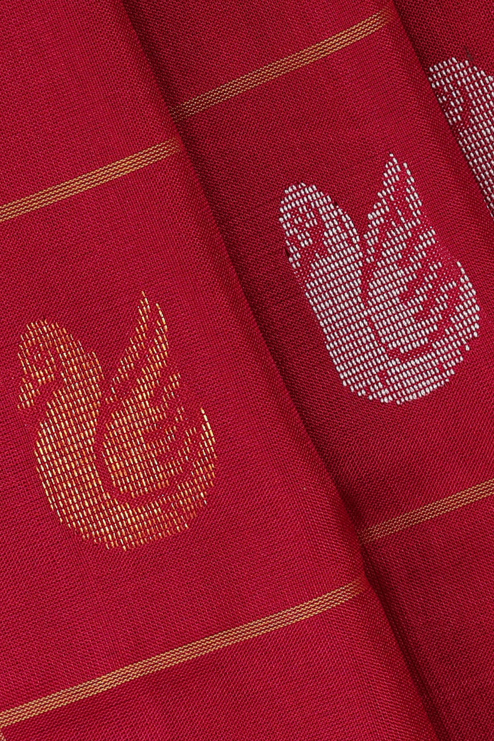 Image of Crimson-Red Uppada Silk Saree