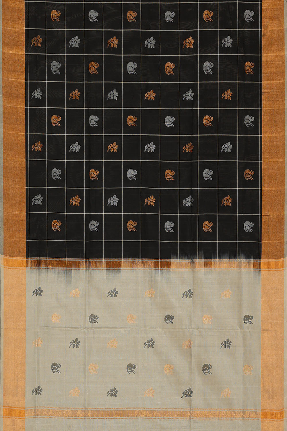 Image of Black Uppada Silk Saree