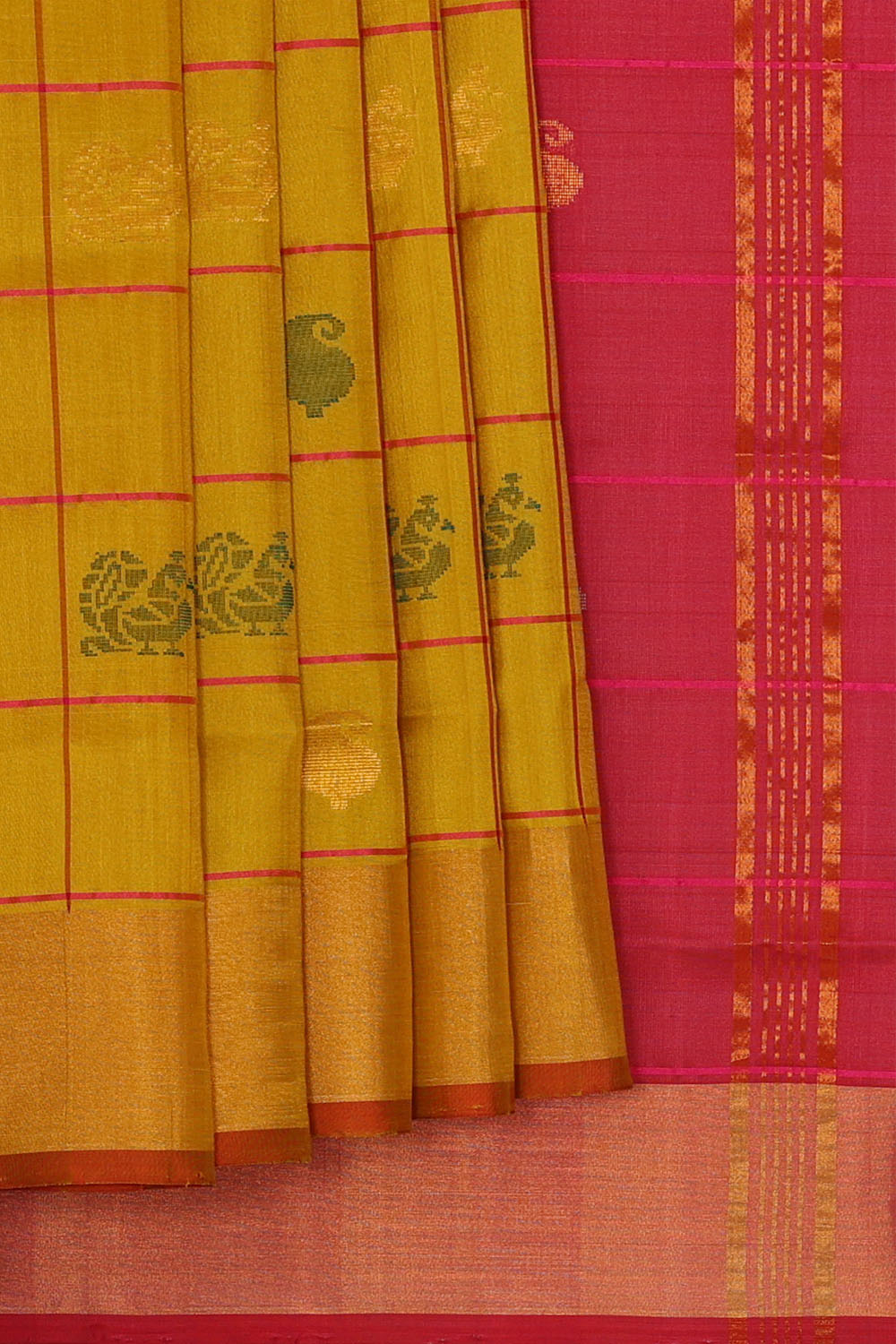 Image of Yellow Uppada Silk Saree