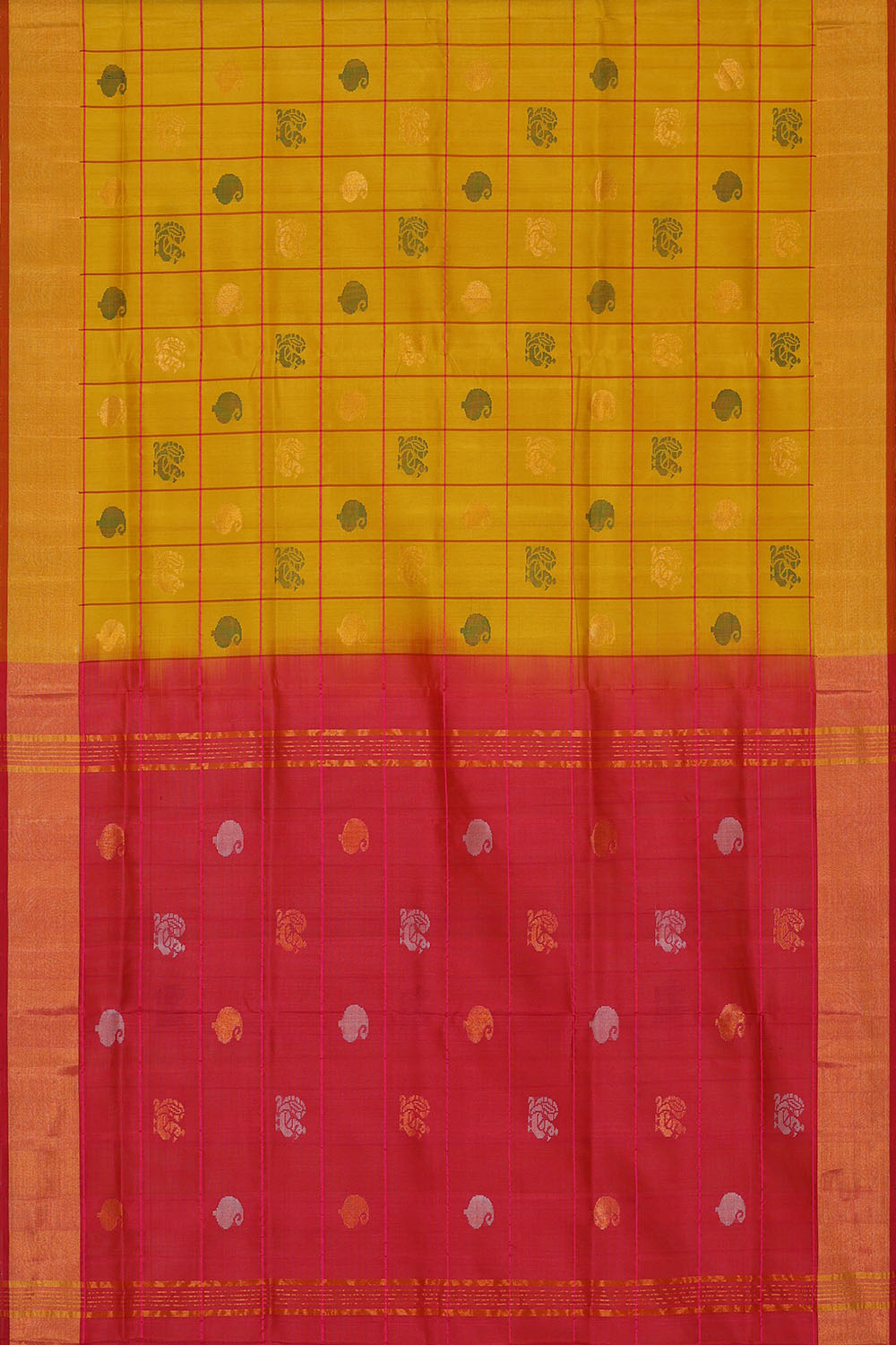 Image of Yellow Uppada Silk Saree