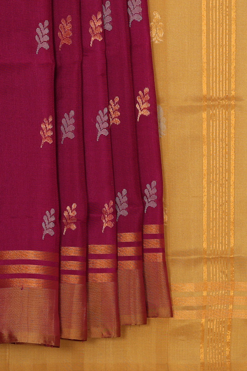 Image of Maroon Uppada Silk Saree
