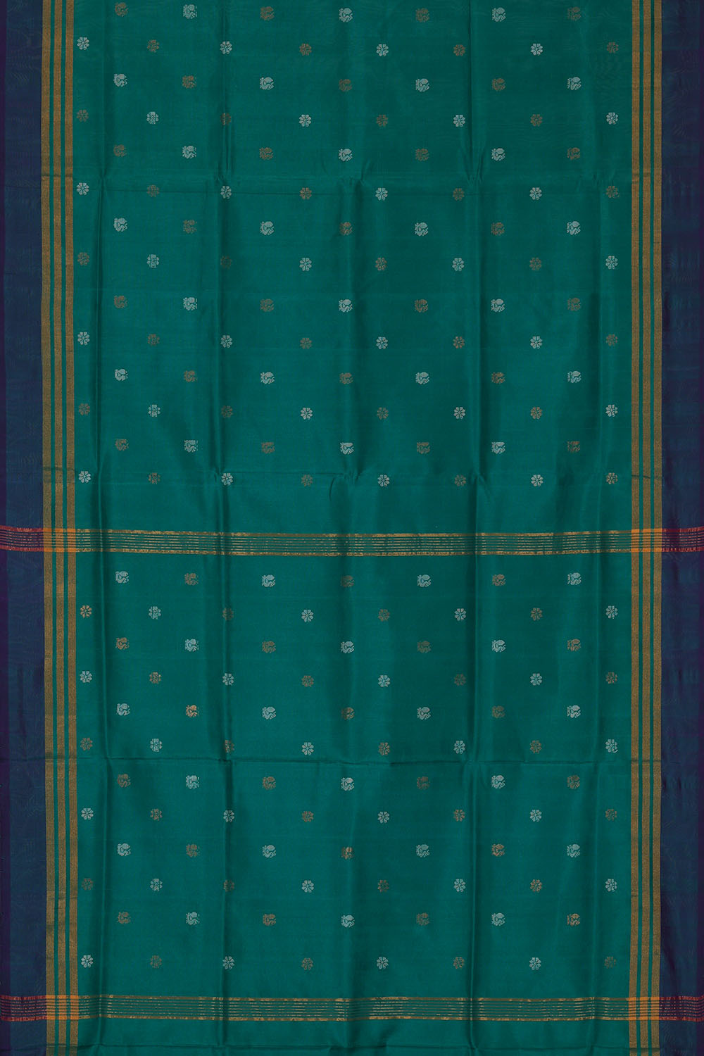 Image of Teal-Blue Uppada Silk Saree