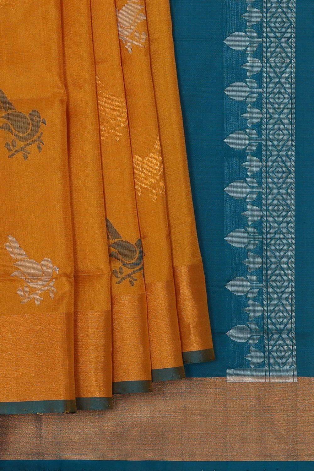 Image of Mustard Honey Uppada Silk Saree