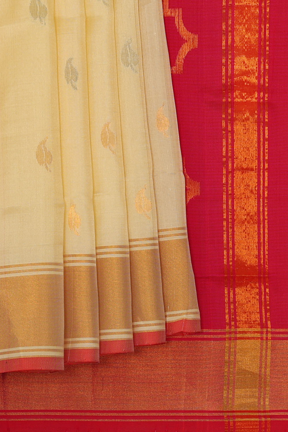 Image of Cream Uppada Silk Saree
