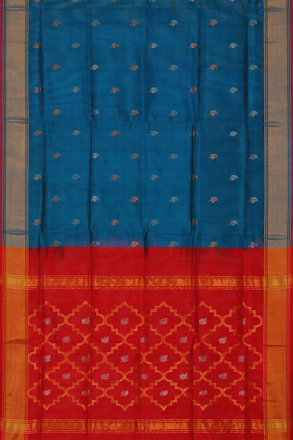Image of Blue Uppada Silk Saree