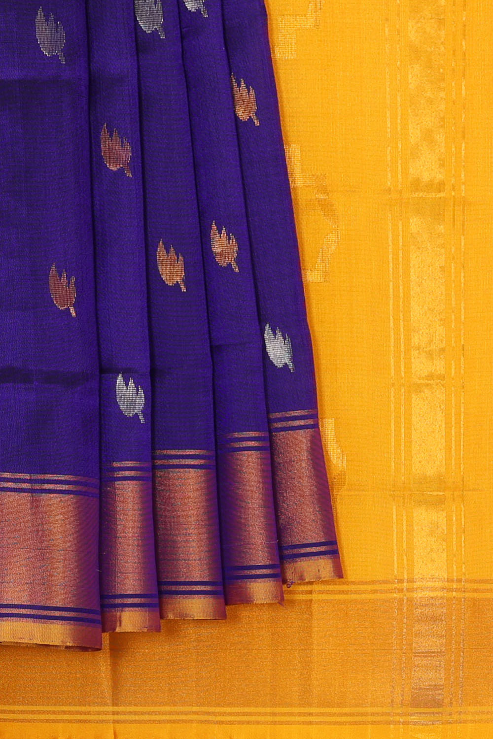 Image of Indigo-Blue Uppada Silk Saree
