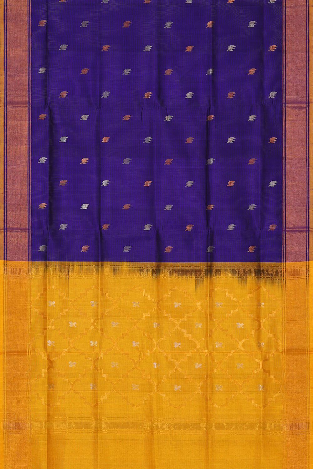 Image of Indigo-Blue Uppada Silk Saree