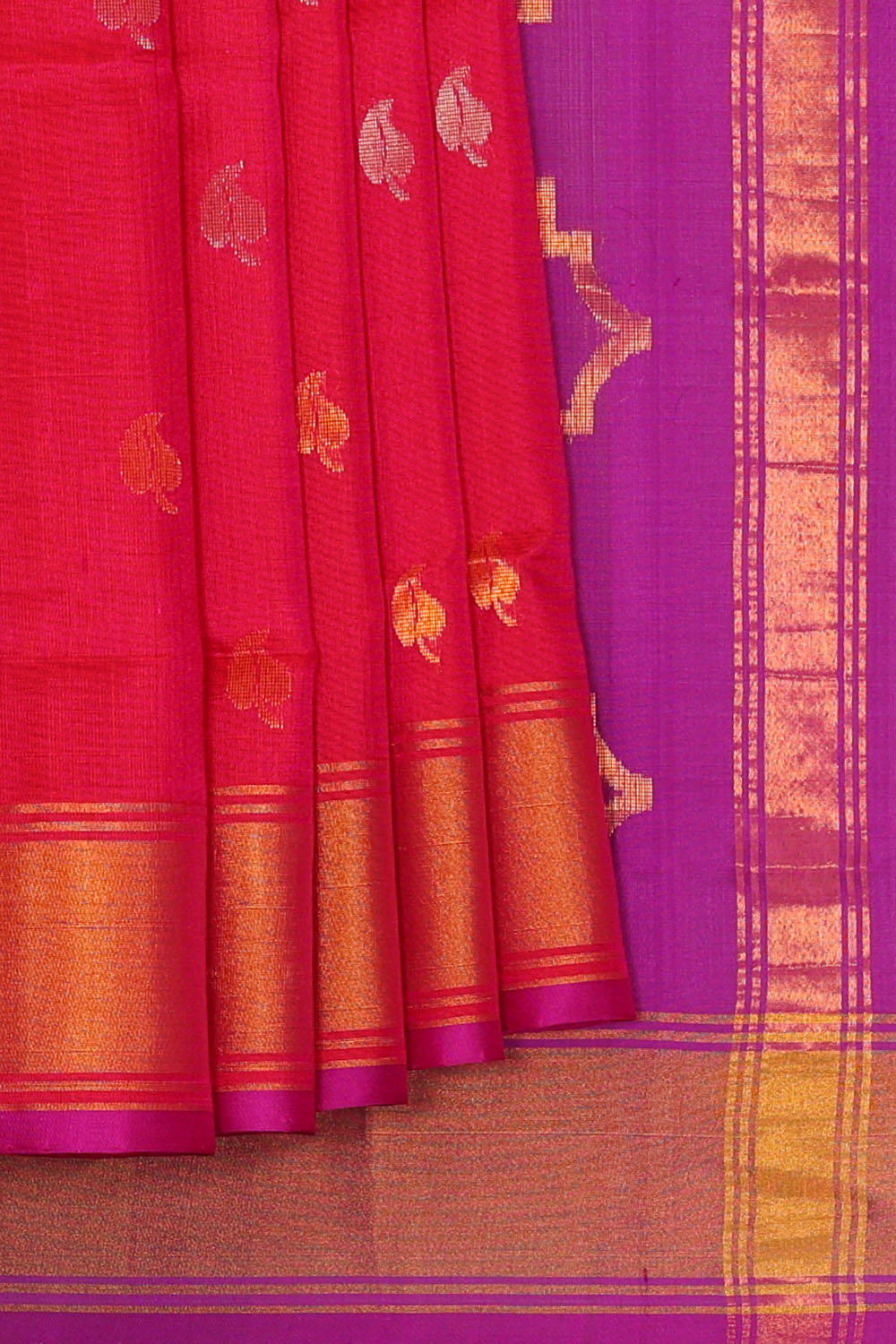 Image of Fuchsia-pink Uppada Silk Saree
