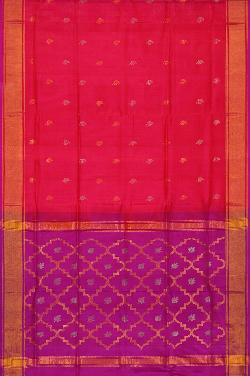 Image of Fuchsia-pink Uppada Silk Saree