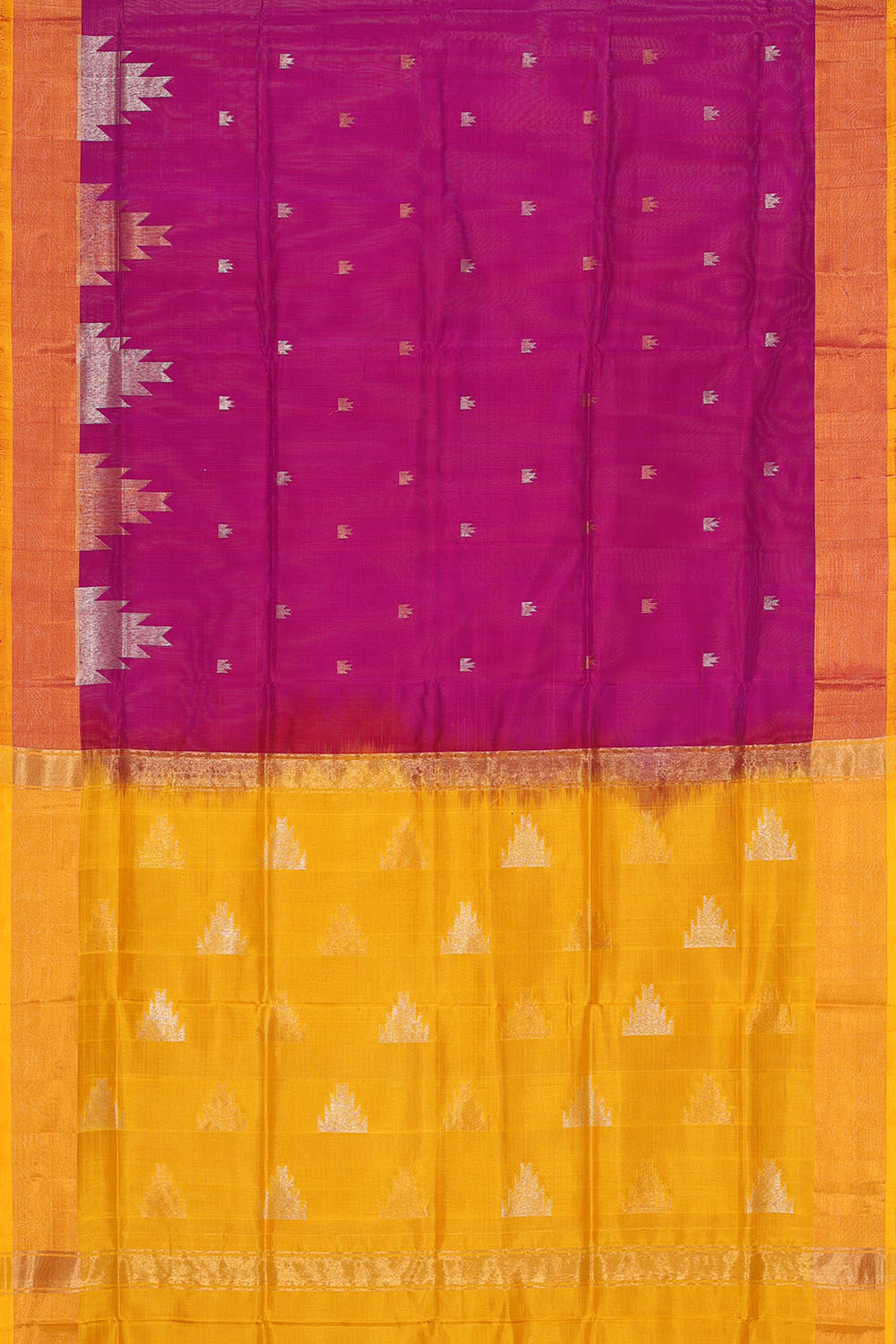 Image of Magenta-Purple Uppada Silk Saree