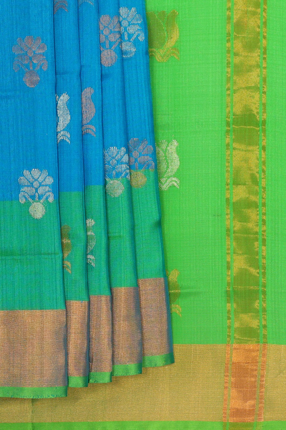 Image of Blue Uppada Silk Saree