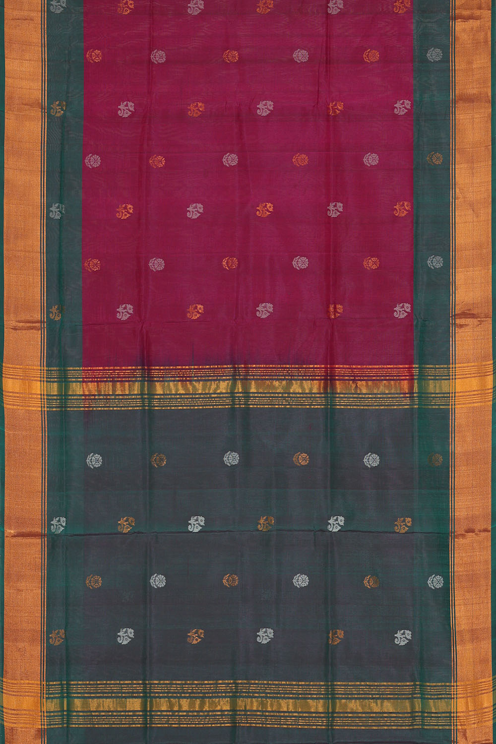 Image of Magenta-Purple Uppada Silk Saree
