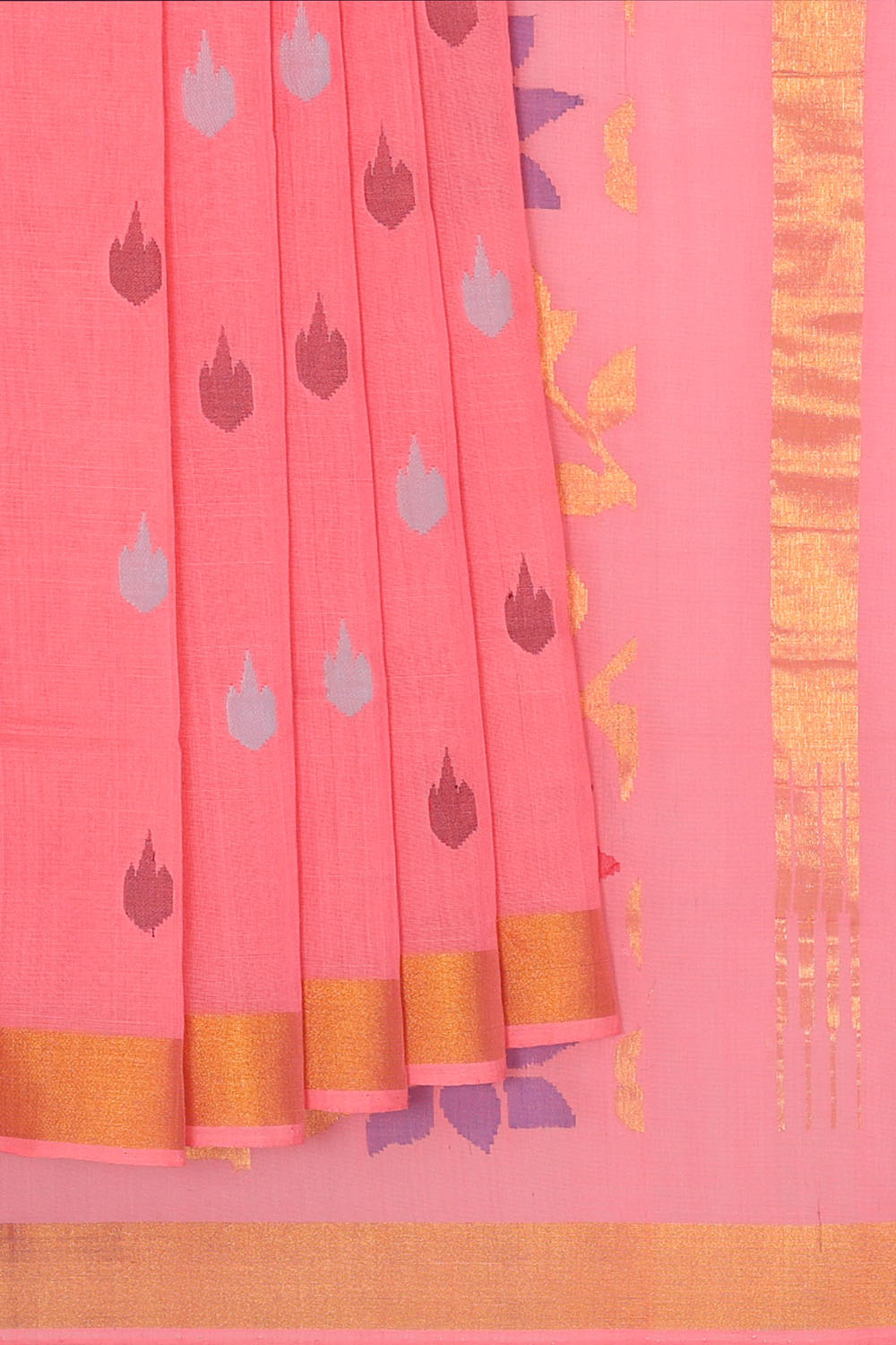 Image of Pink Uppada Cotton Saree