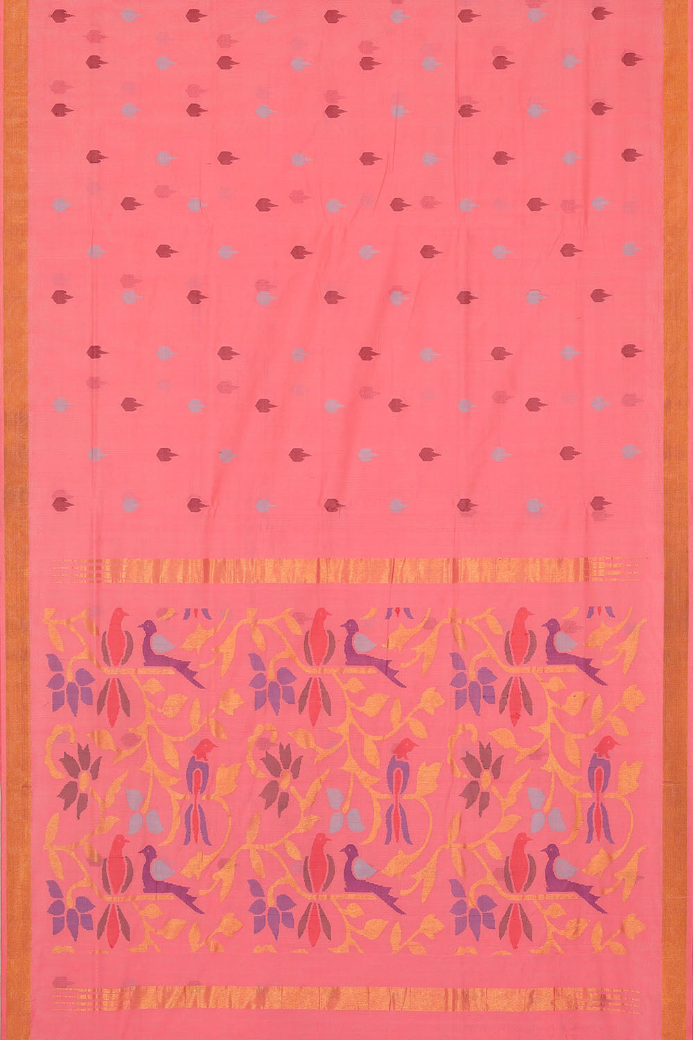 Image of Pink Uppada Cotton Saree