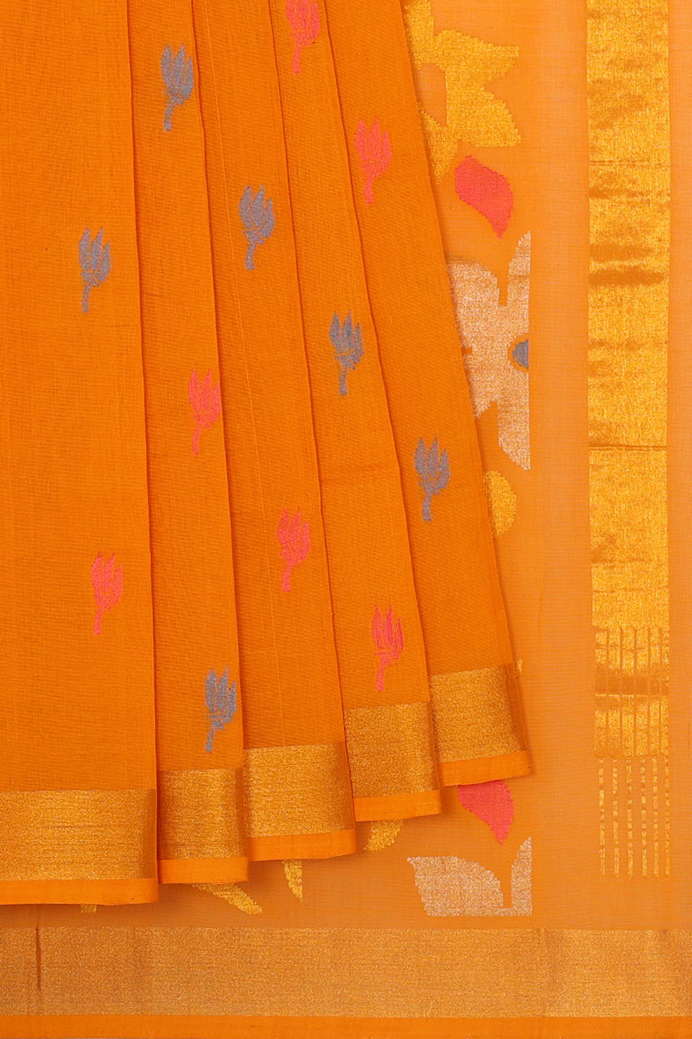 Image of Orange Uppada Cotton Saree