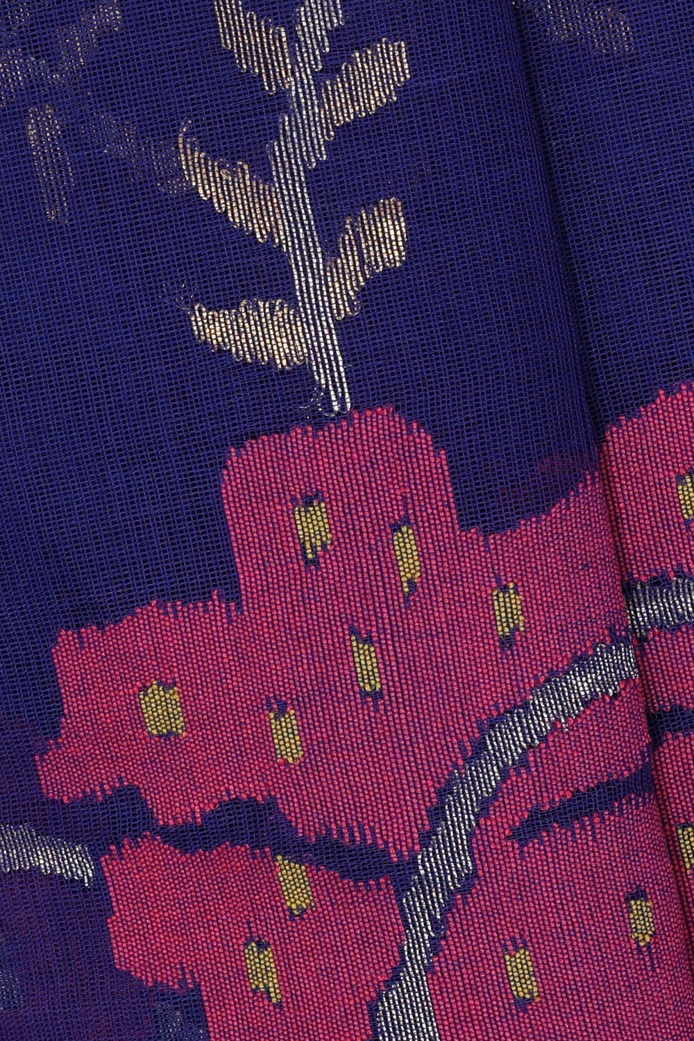 Image of Royal-Blue Uppada Cotton Saree