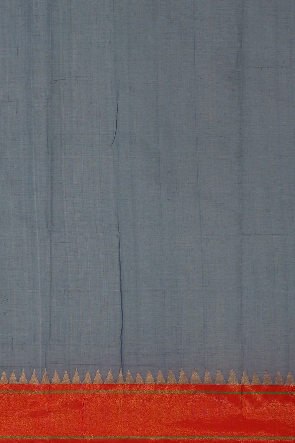 Image of Grey-Blue Uppada Cotton Saree