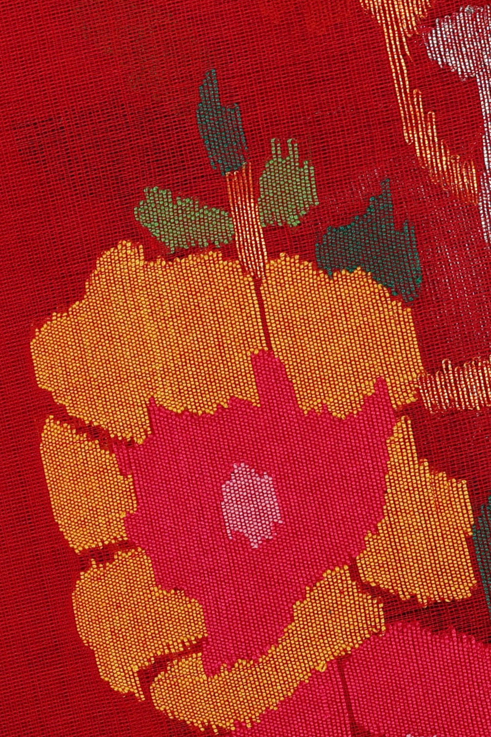 Image of Red Uppada Cotton Saree