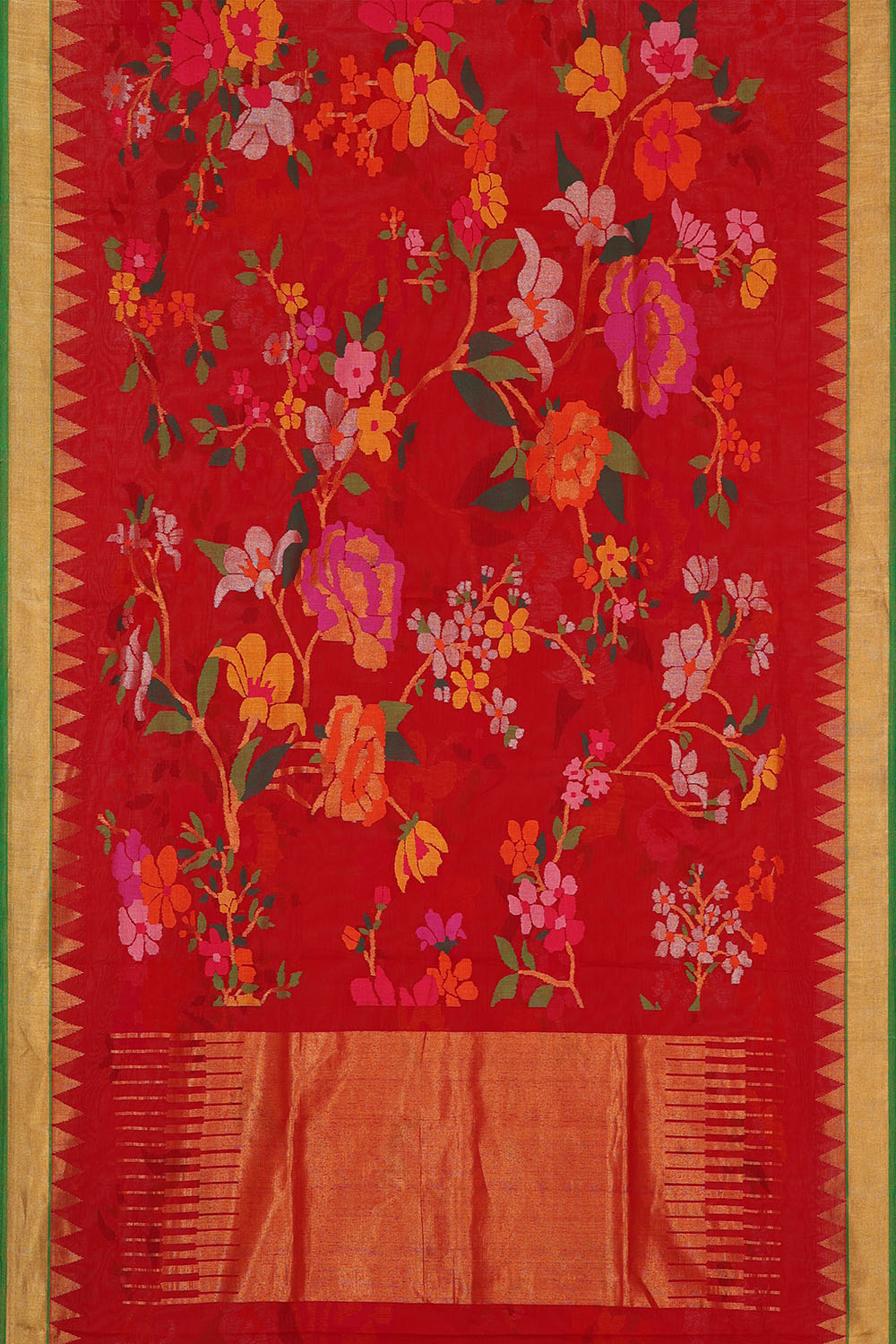 Image of Red Uppada Cotton Saree