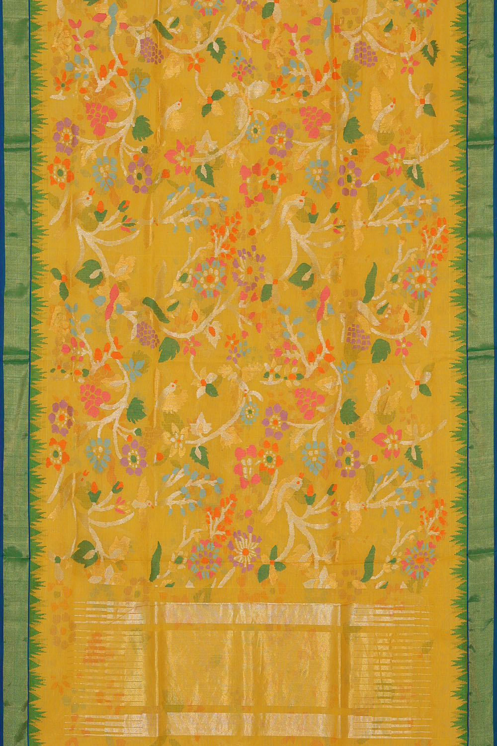 Image of Yellow Uppada Cotton Saree