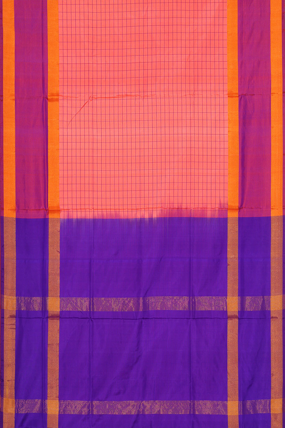 Image of Peach Uppada Silk Saree