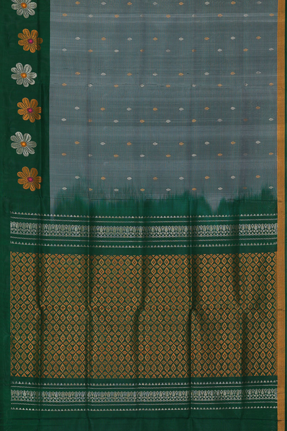 Image of Grey Uppada Silk Saree