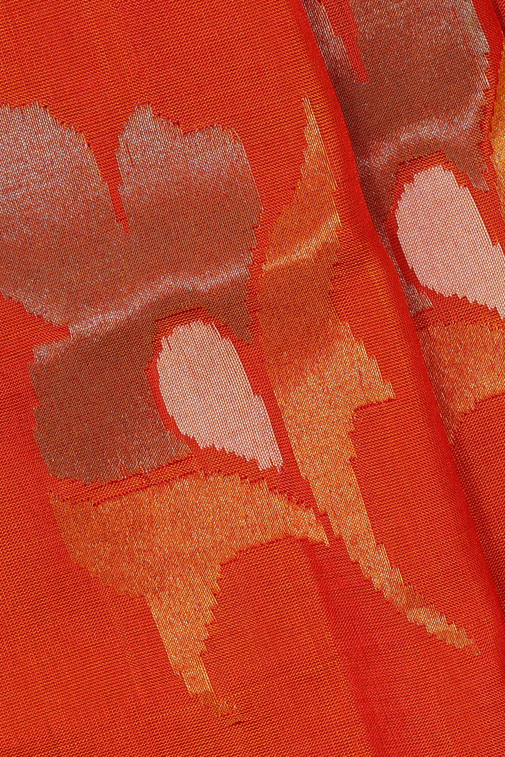 Image of Orange Uppada Silk Saree