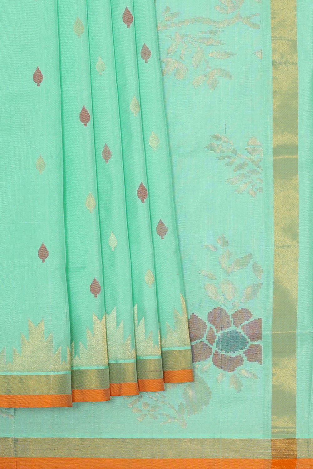 Image of Sea-Green Uppada Silk Saree