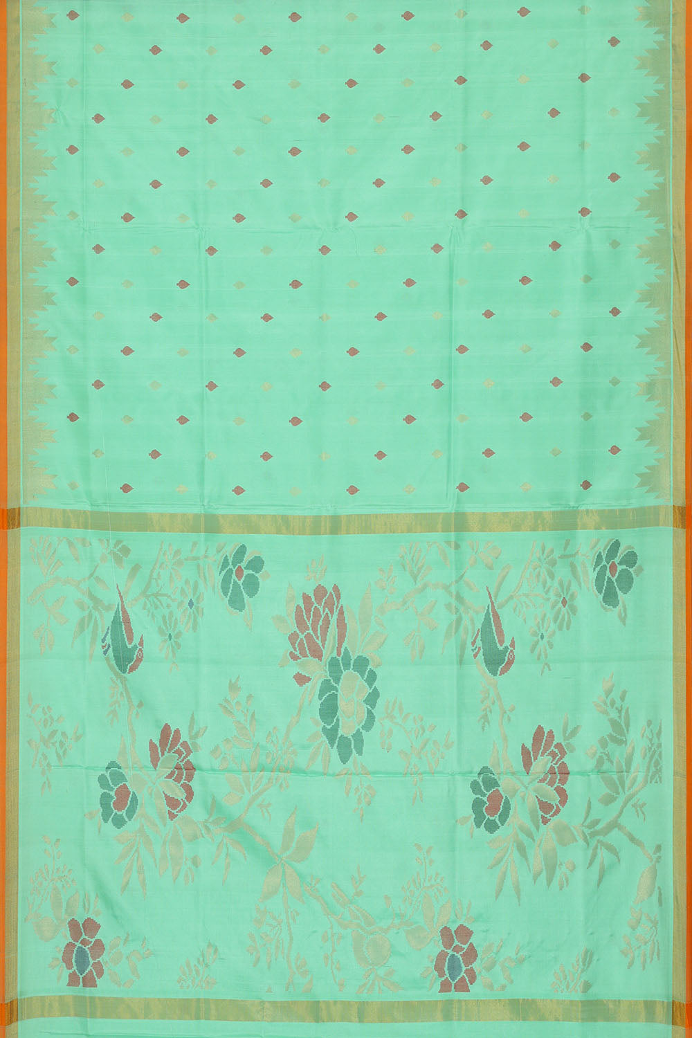 Image of Sea-Green Uppada Silk Saree