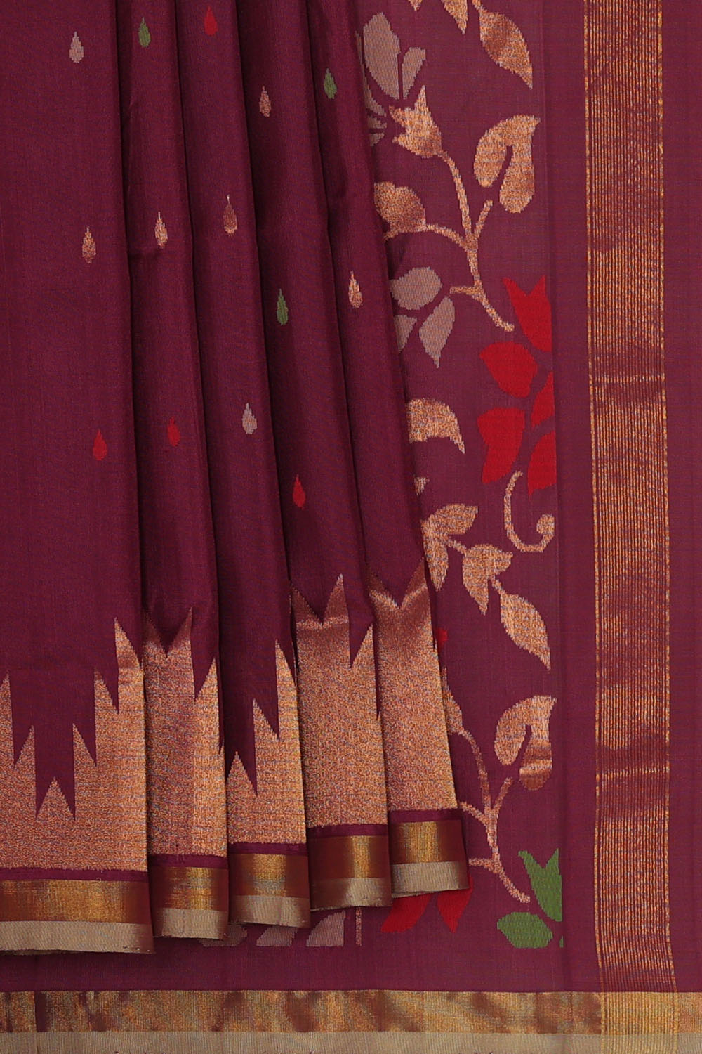 Image of Maroon Uppada Silk Saree