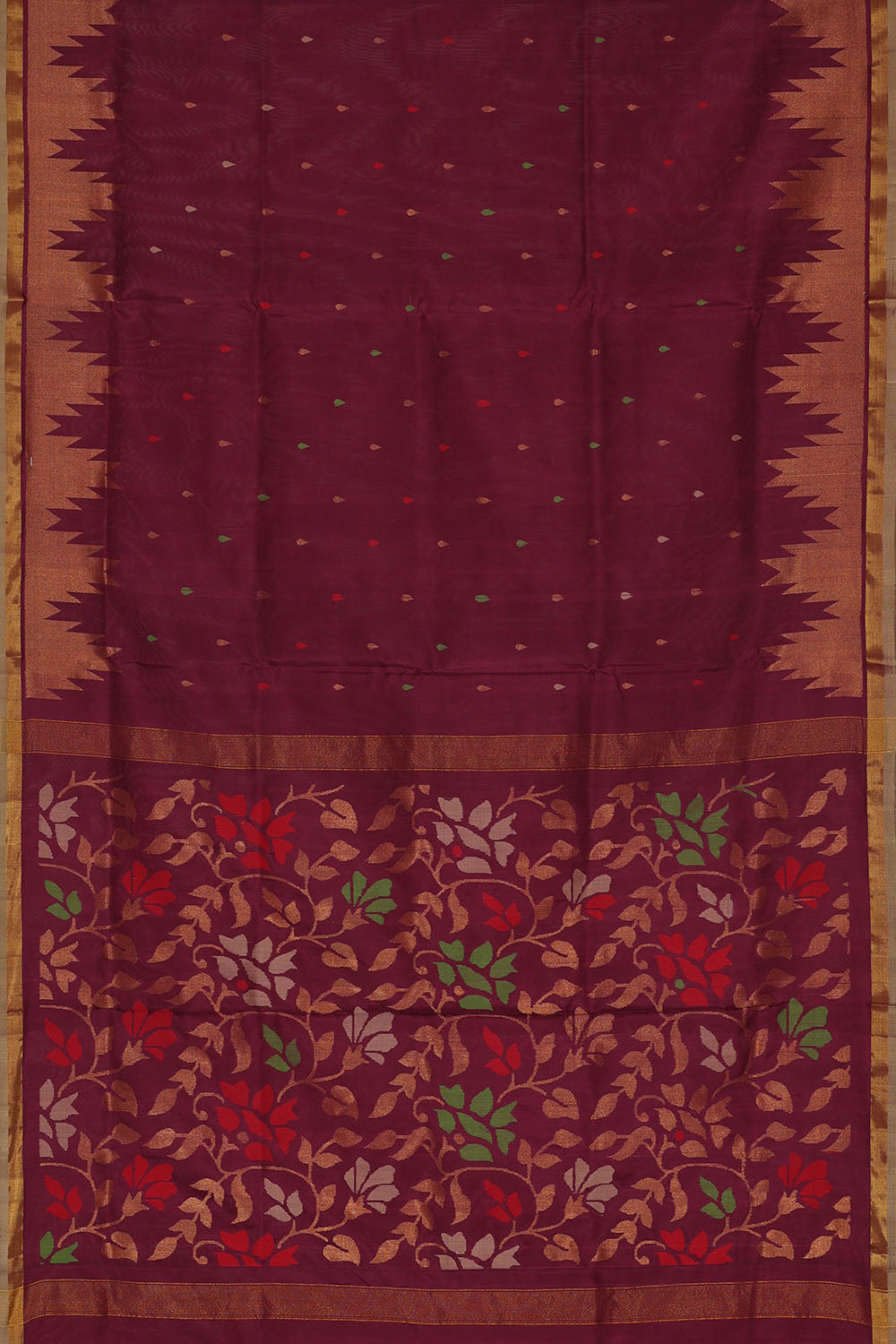 Image of Maroon Uppada Silk Saree