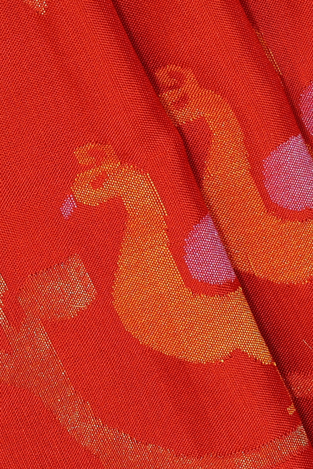 Image of Orange Uppada Silk Saree