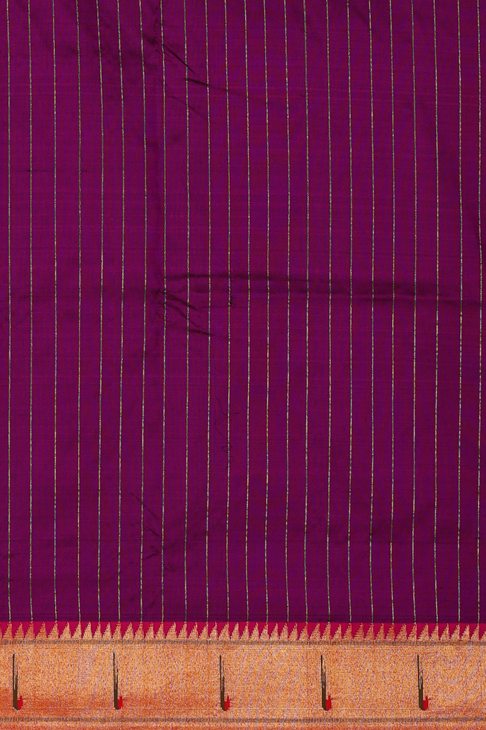 Image of Magenta-wine Paithani Silk Saree