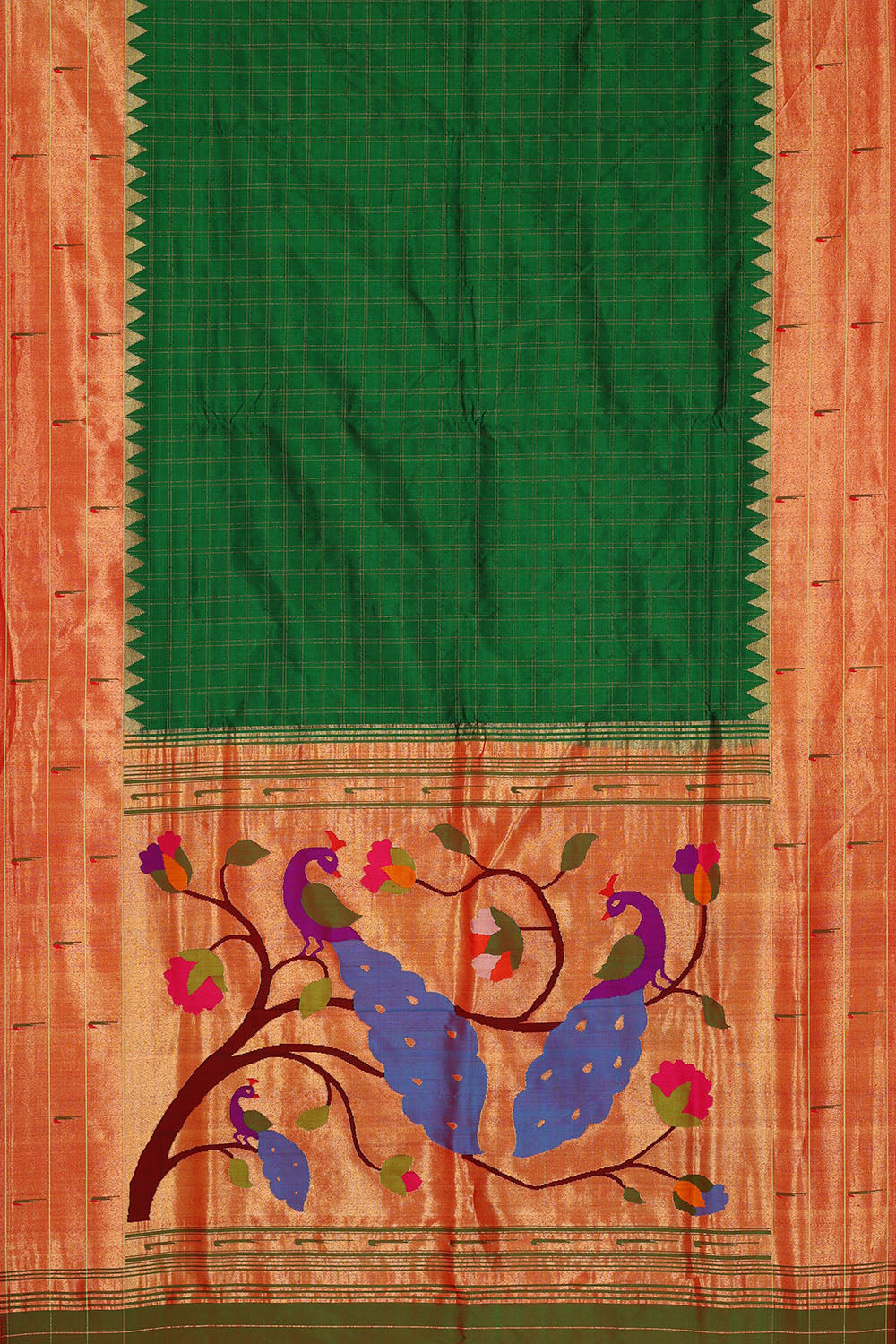 Image of Green Paithani Silk Saree