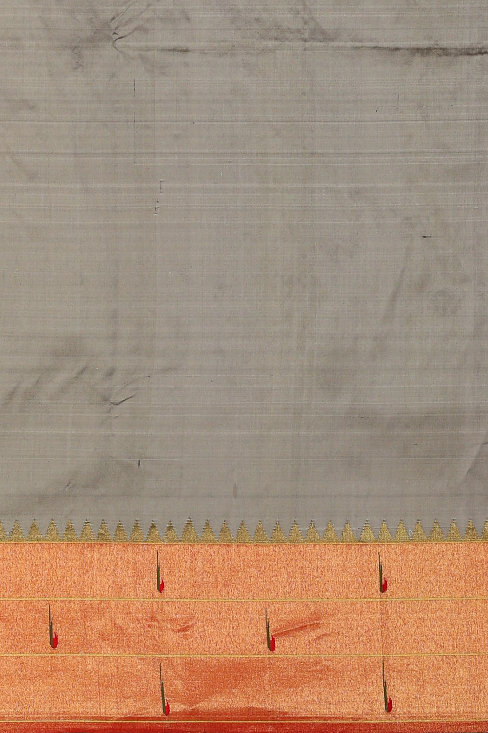Image of Grey Paithani Silk Saree