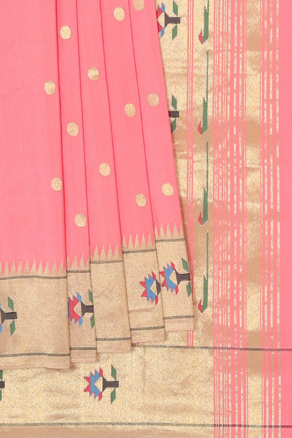 Image of Pink Paithani Silk Saree