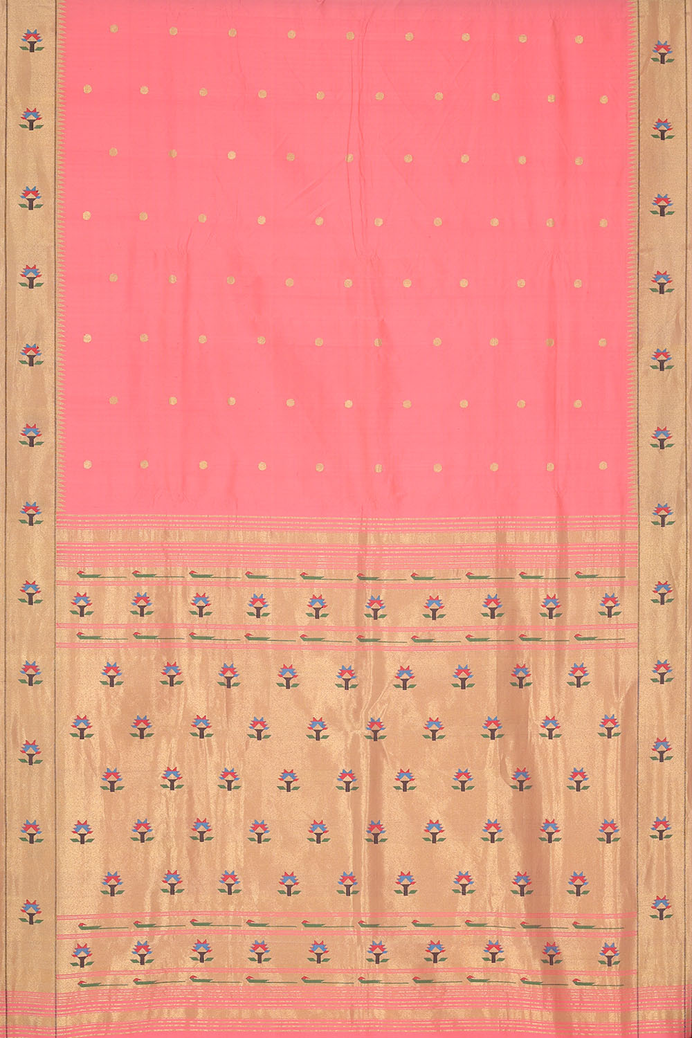 Image of Pink Paithani Silk Saree