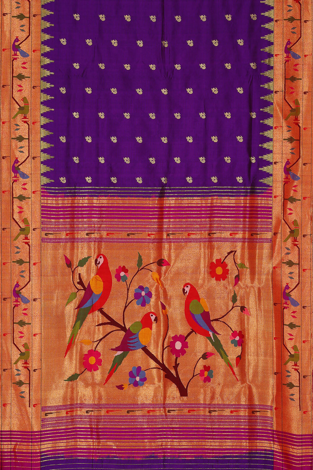 Image of Purple Paithani Silk Saree