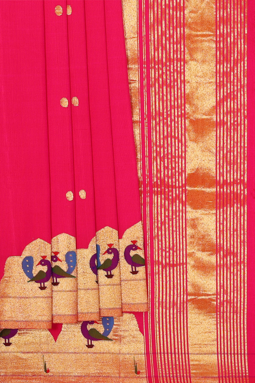 Image of Rani-Pink Paithani Silk Saree