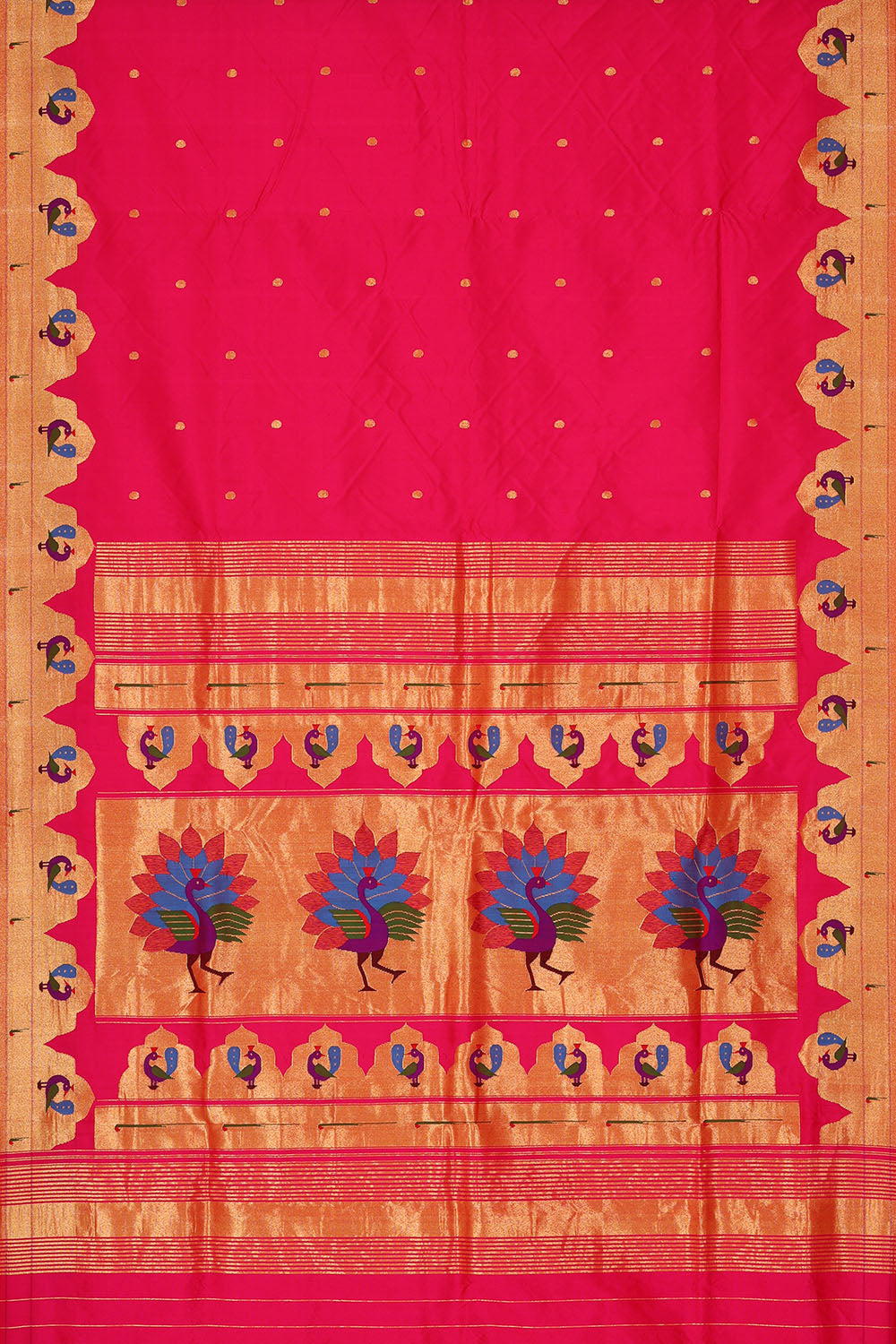 Image of Rani-Pink Paithani Silk Saree