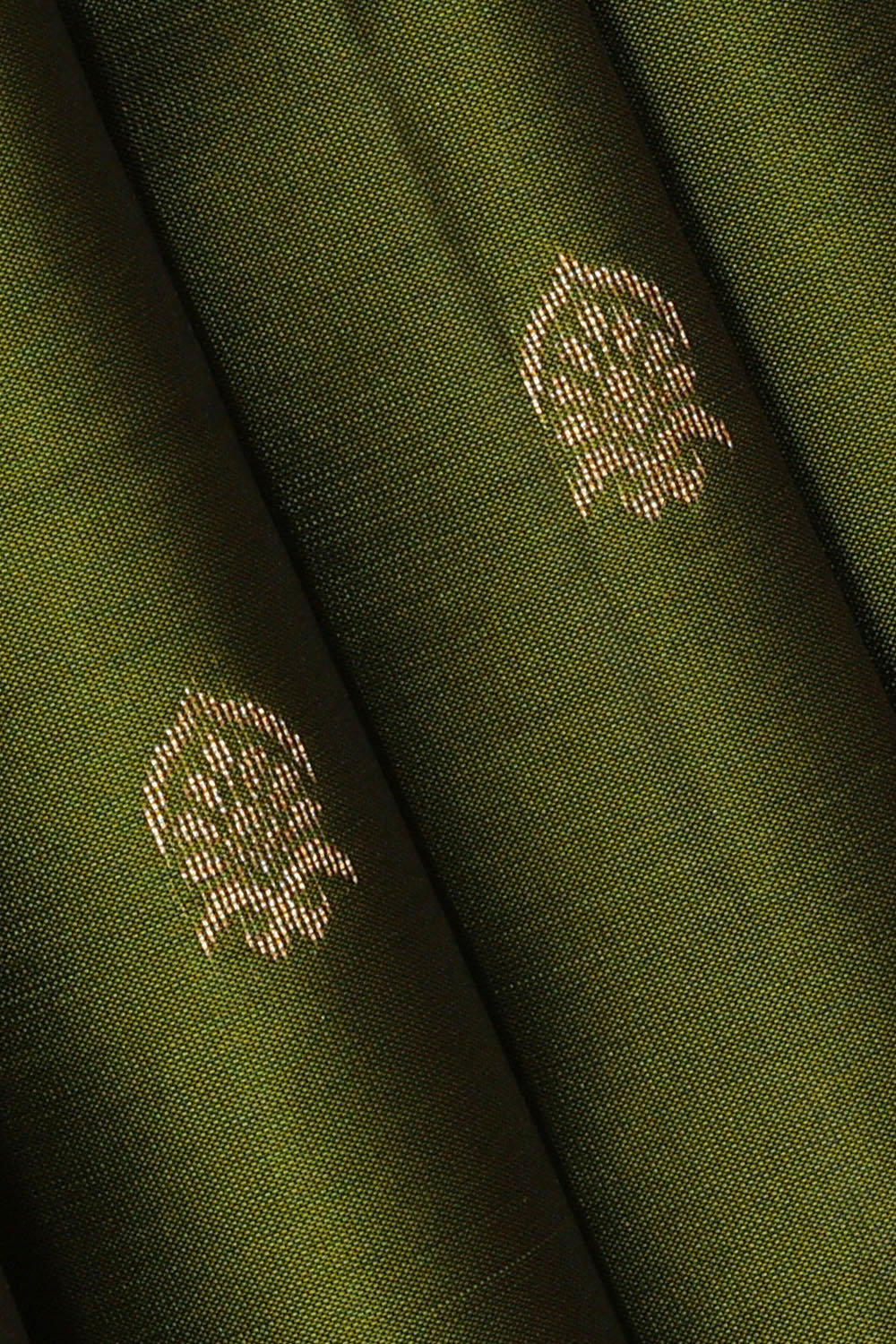 Image of Moss-Green South Silk Saree
