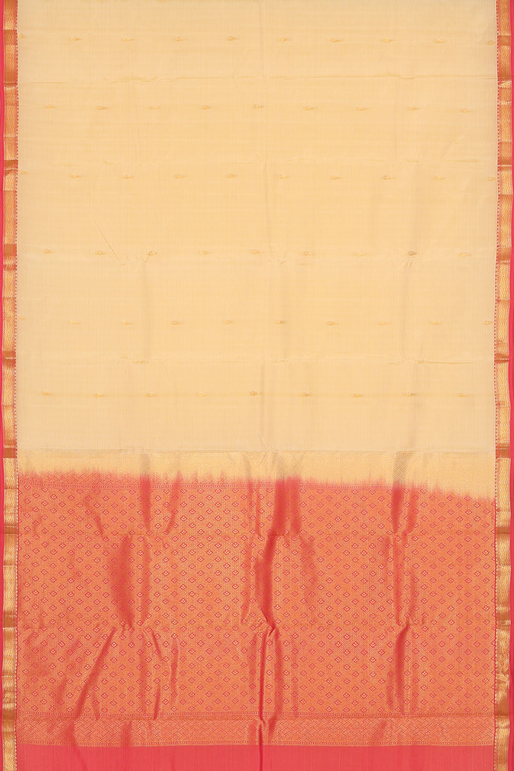 Image of Cream South Silk Saree