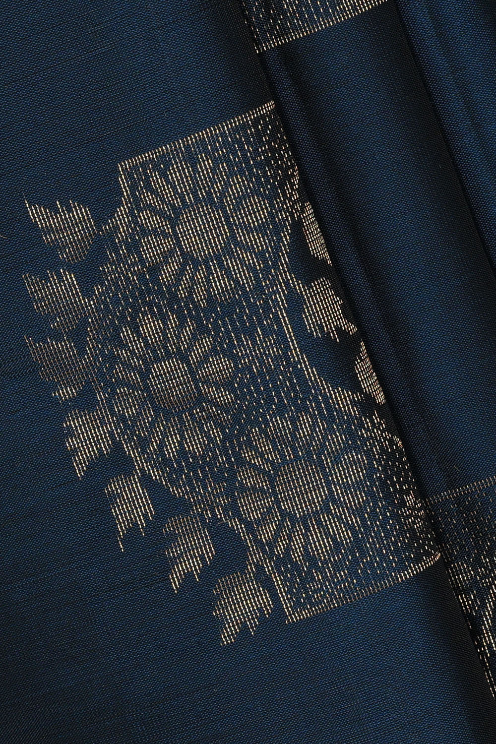 Image of Navy-Blue South Silk Saree