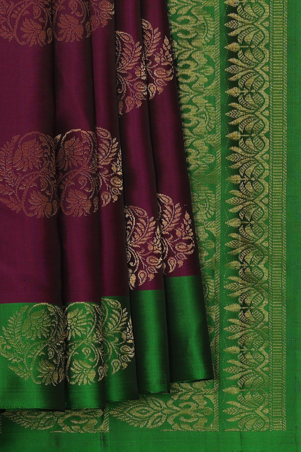 Image of Dark-purple South Silk Saree
