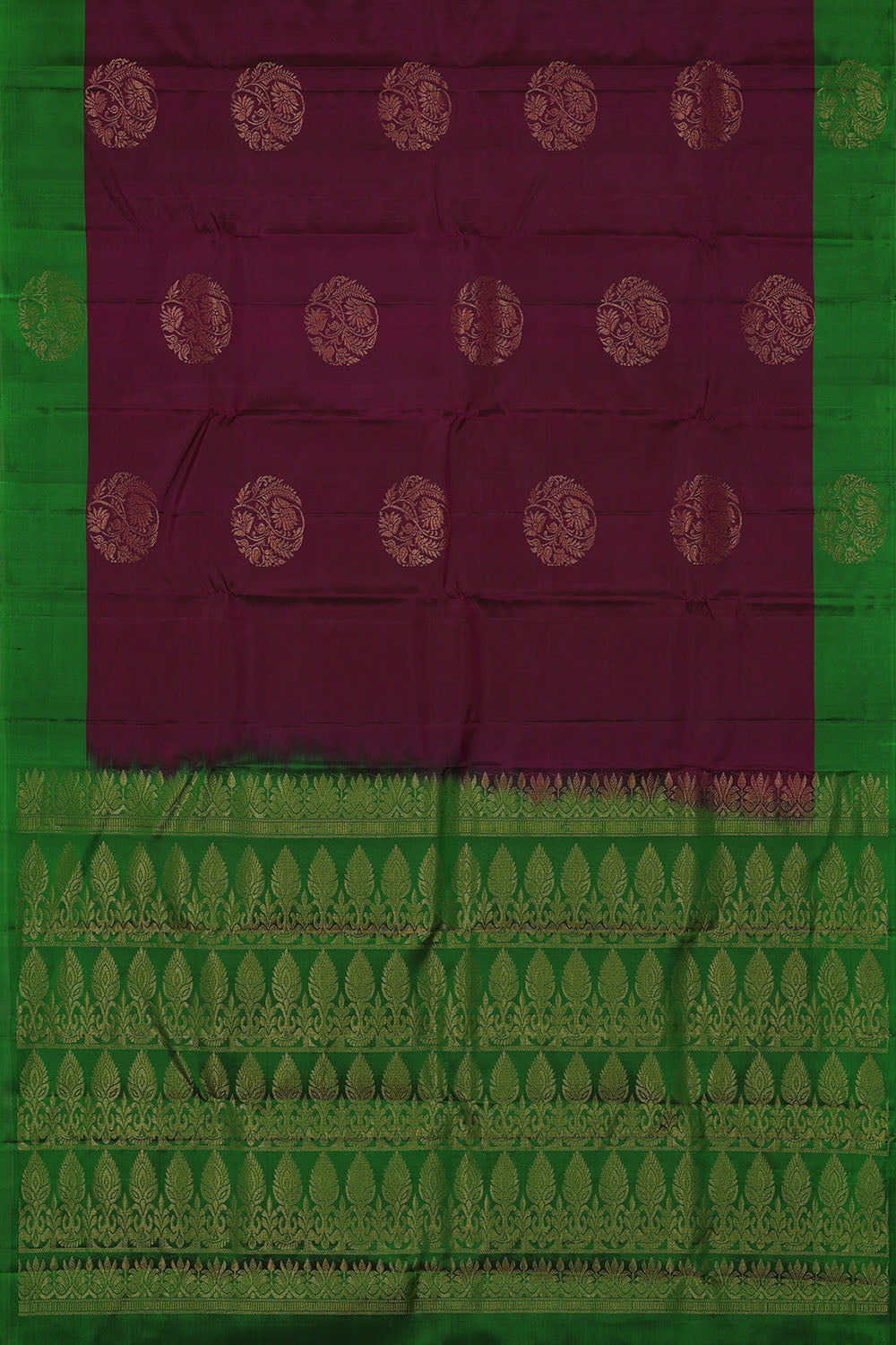 Image of Dark-purple South Silk Saree