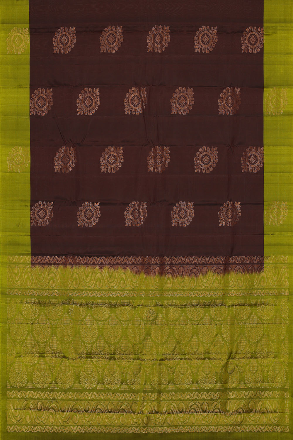 Image of Brown South Silk Saree