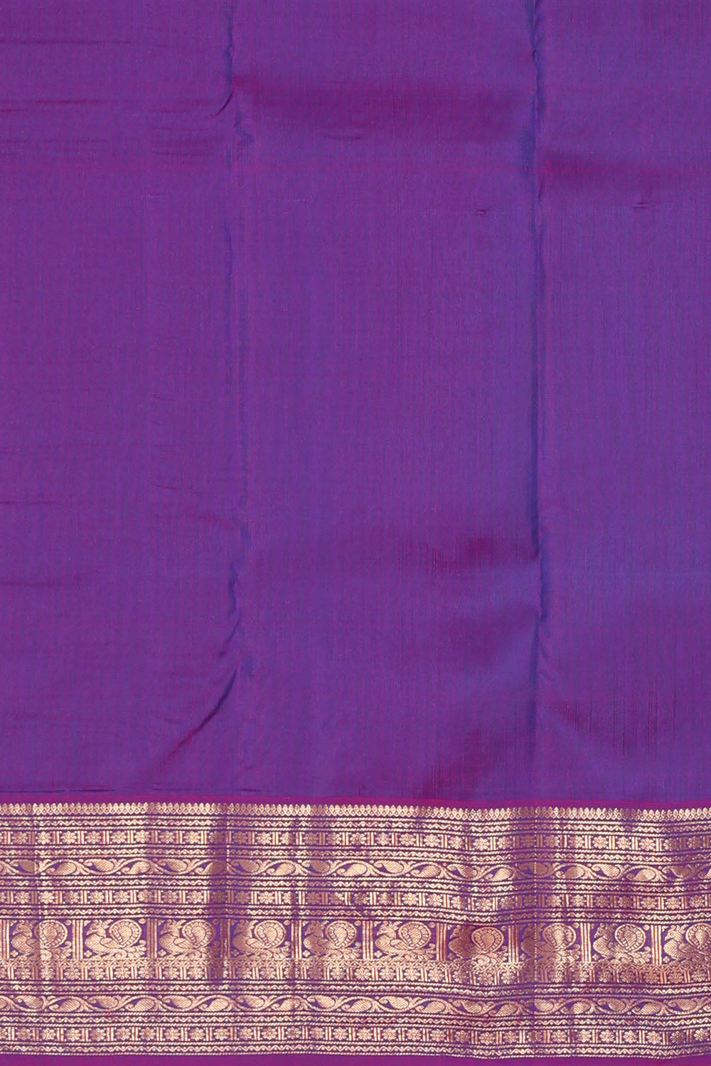 Image of Blue South Silk Kattam Saree