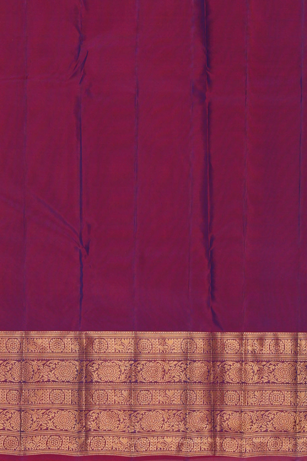 Image of Blue South Silk Kattam Saree