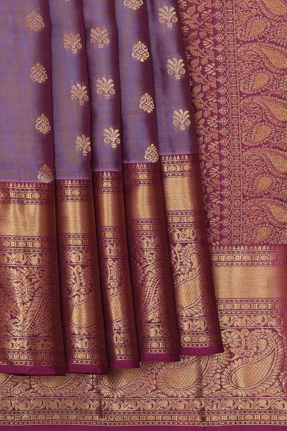 Image of Mauve-Purple South Silk Saree