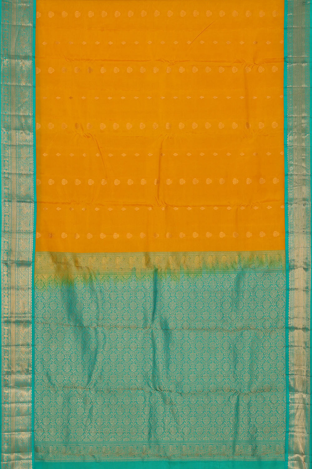 Image of Orange South Silk Saree